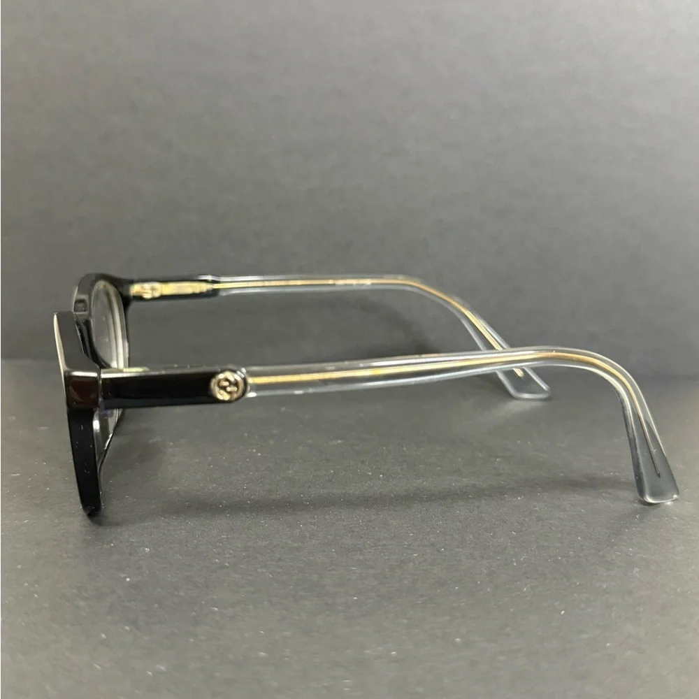 Gucci Black Round Optical Glasses with Blue Velvet Case
